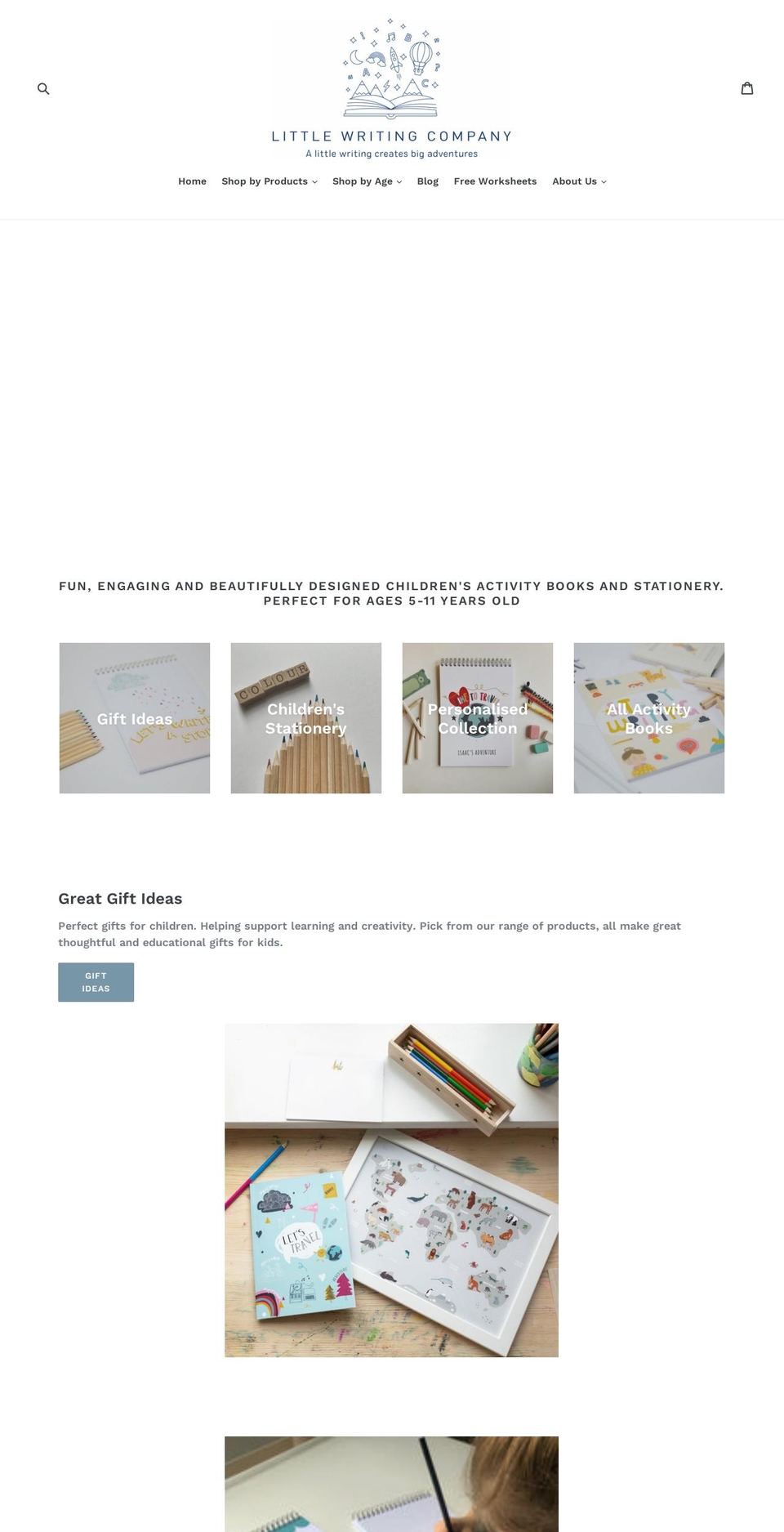 littlewritingcompany.uk shopify website screenshot