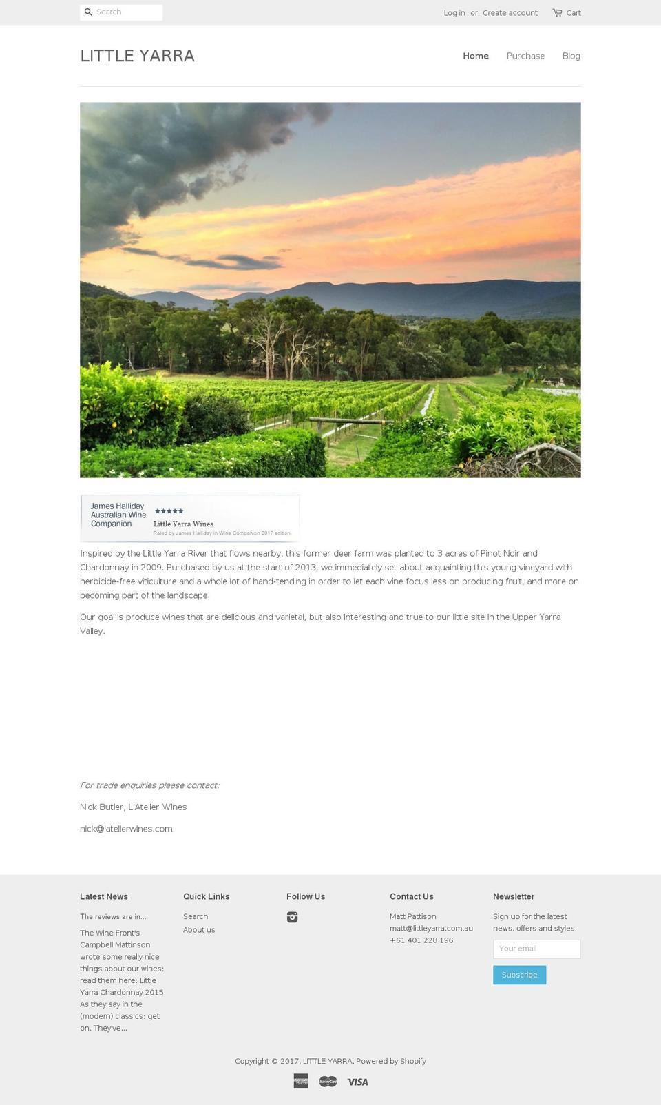 littleyarra.com shopify website screenshot