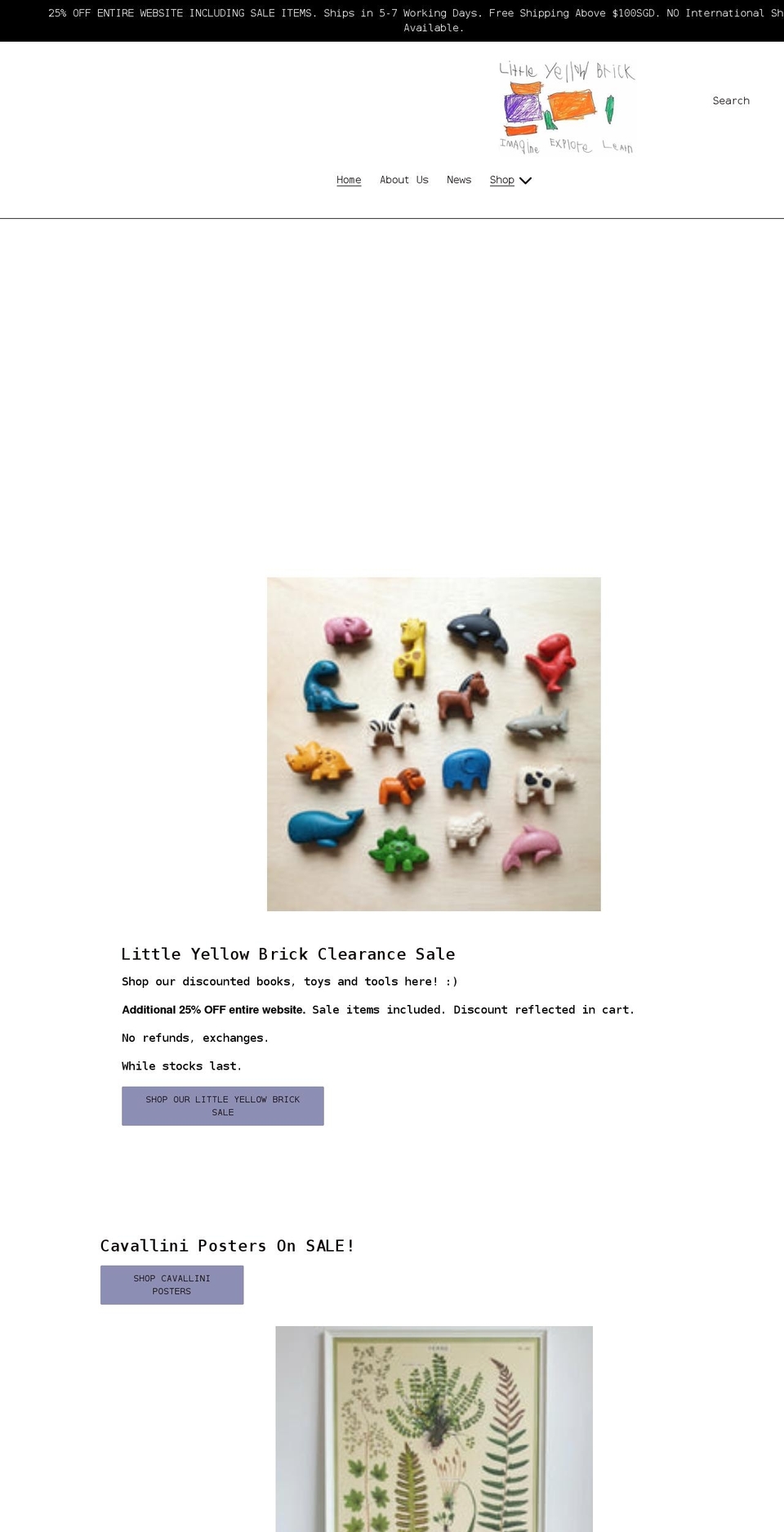 littleyellowbrick.com shopify website screenshot