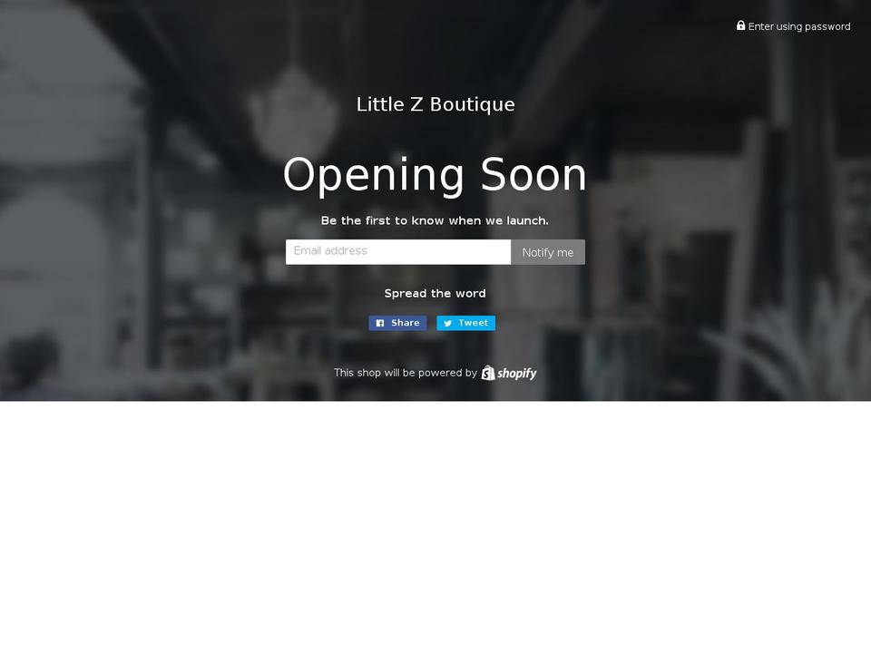 littlezboutique.com shopify website screenshot
