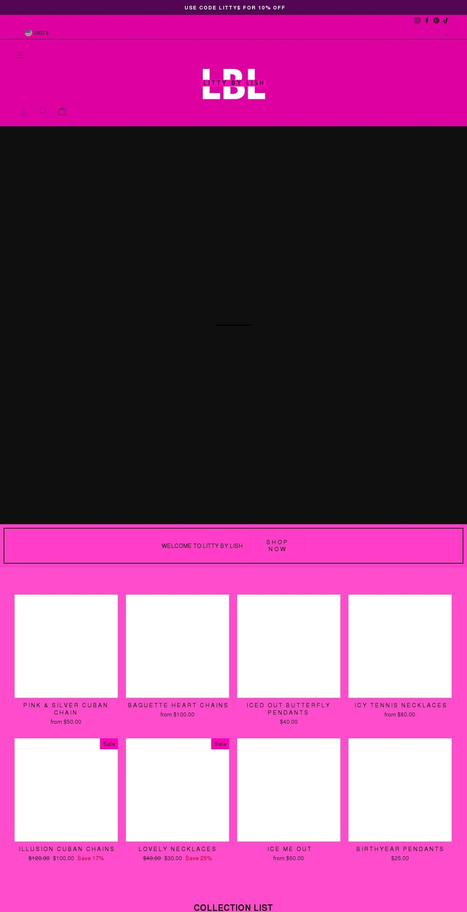 littybylish.com shopify website screenshot