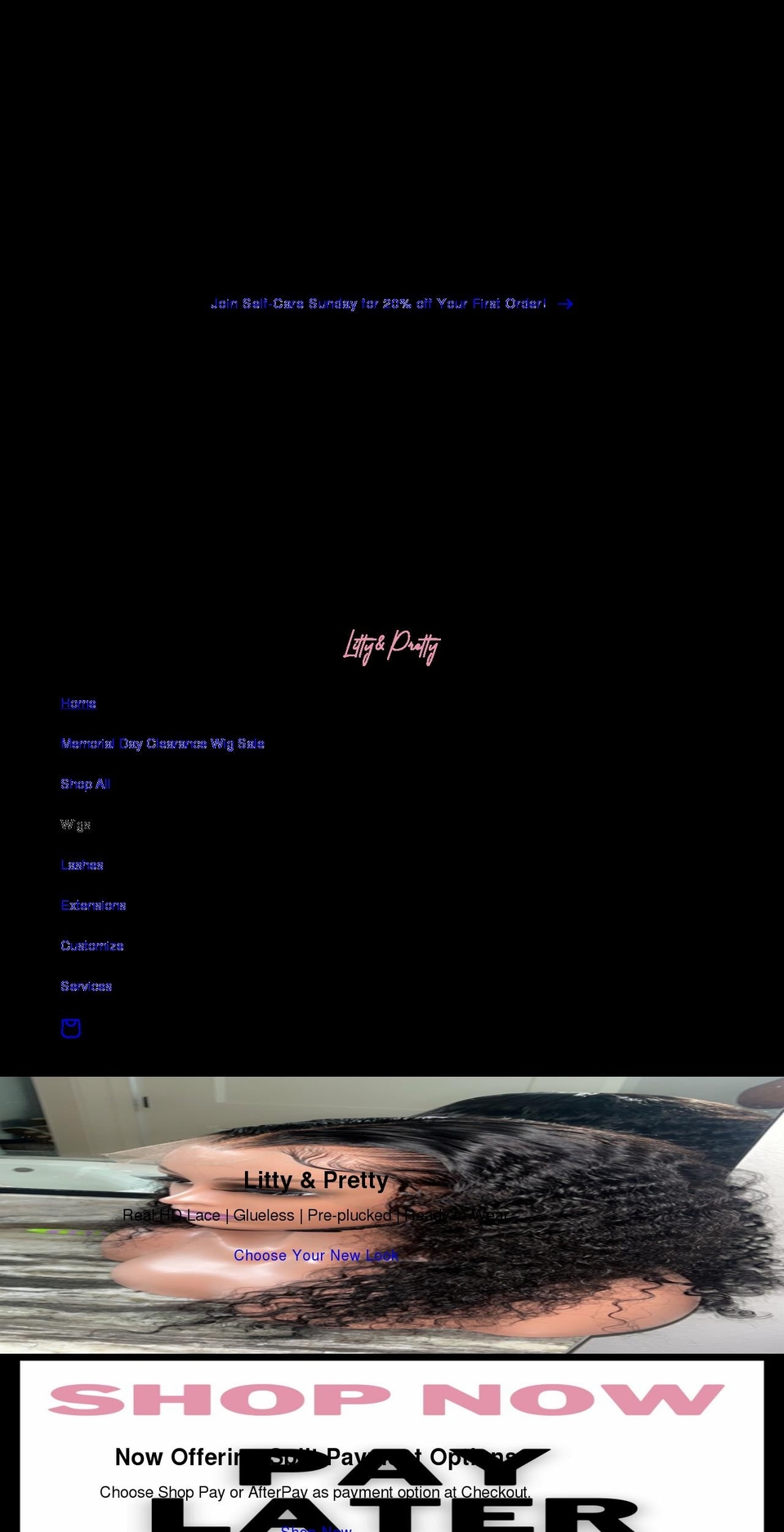 littypretty.com shopify website screenshot