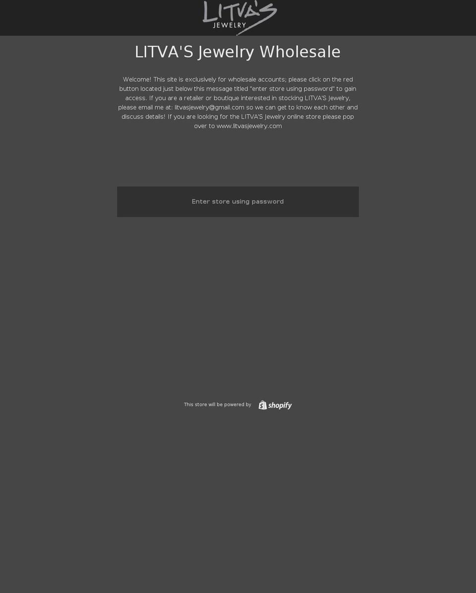 litvasjewelrywholesale.com — Shopify storefront screenshot