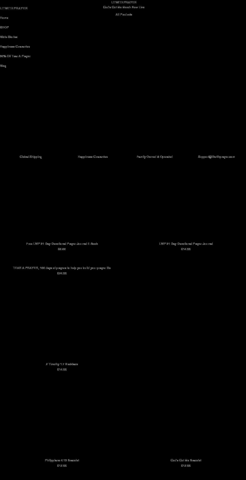 litwithprayer.com shopify website screenshot