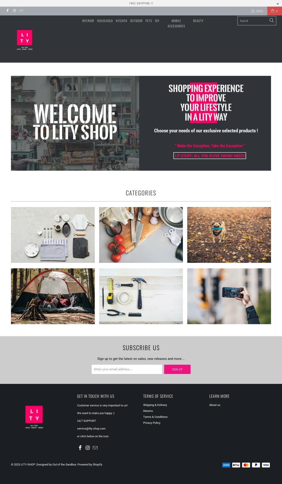 lity-shop.com shopify website screenshot