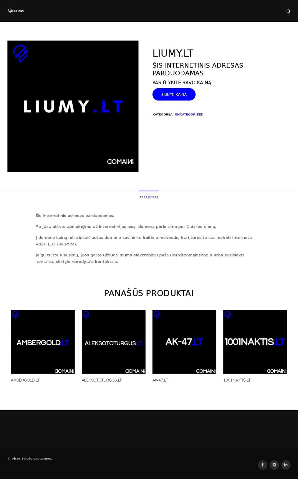 liumy.lt shopify website screenshot