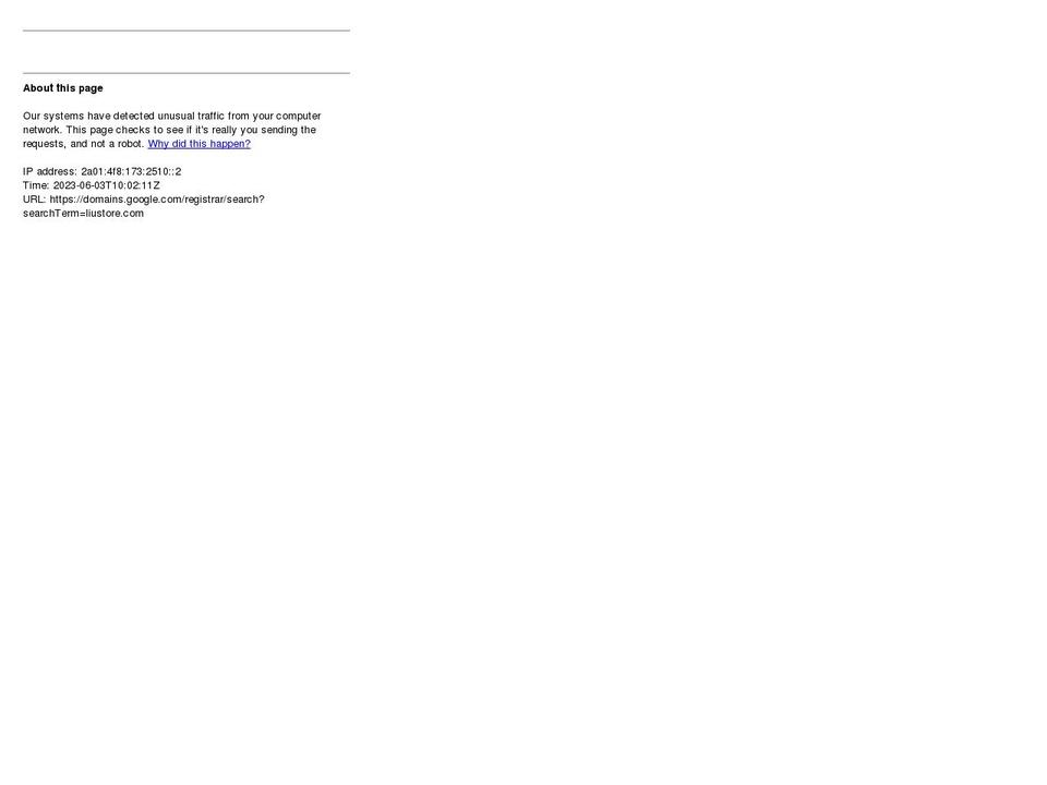 liustore.com — Shopify storefront screenshot