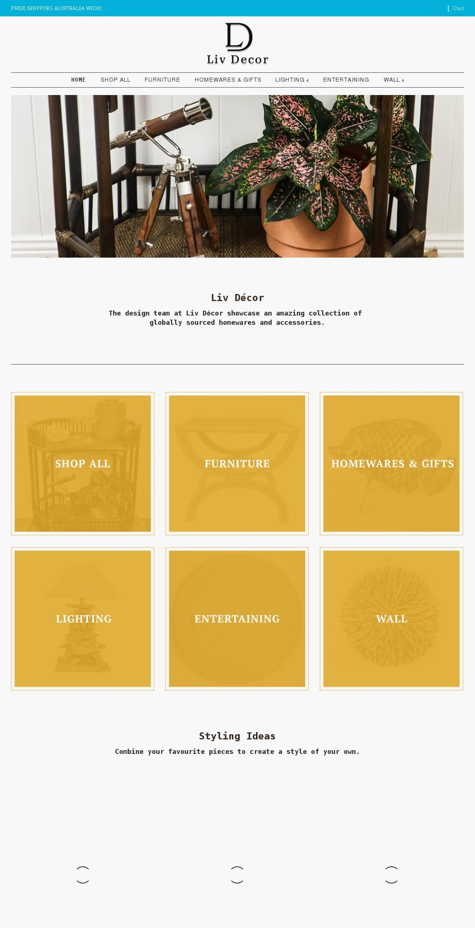 liv-decor.com shopify website screenshot