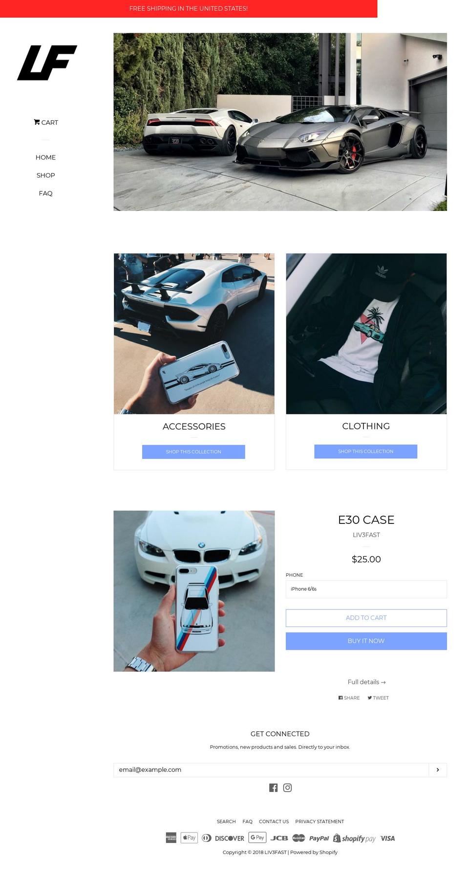 liv3fast.com — Shopify storefront screenshot