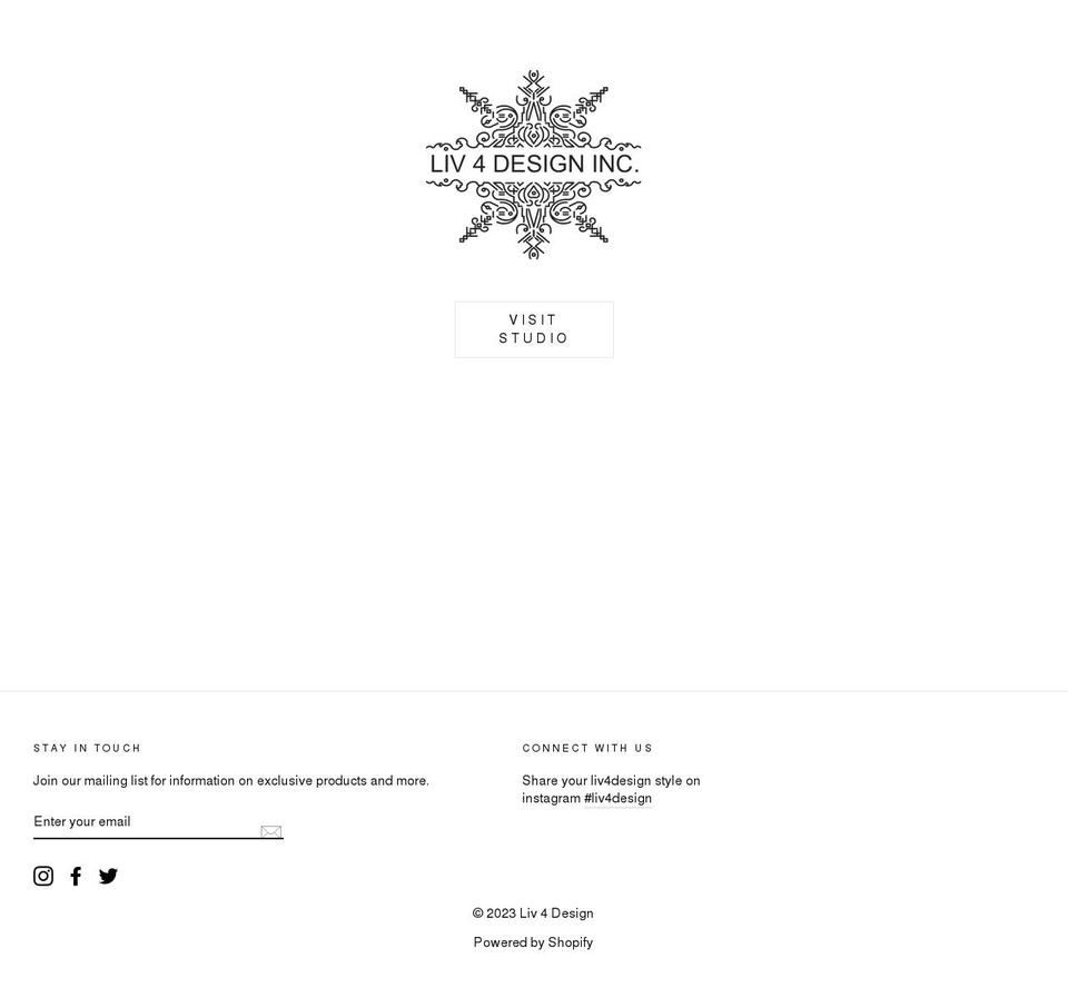 liv4design.com shopify website screenshot