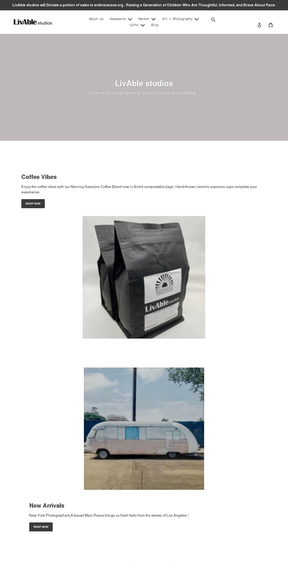 livablestudios.com shopify website screenshot