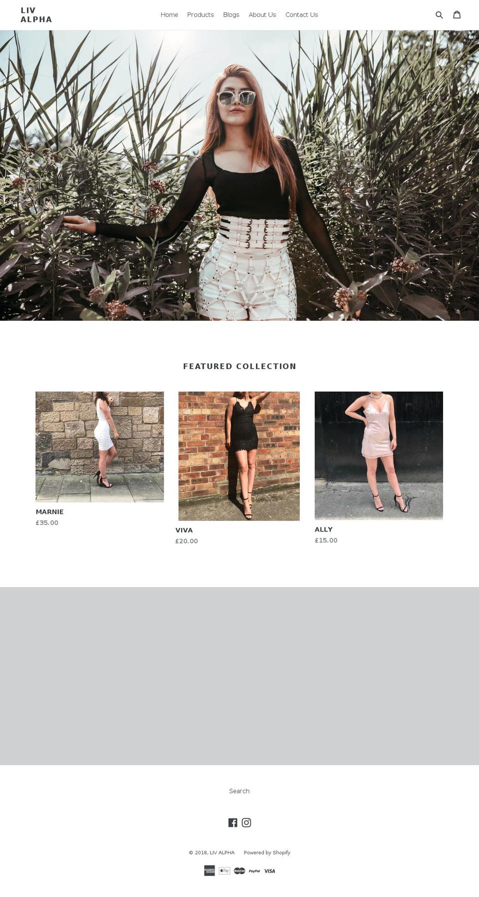livalpha.com — Shopify storefront screenshot