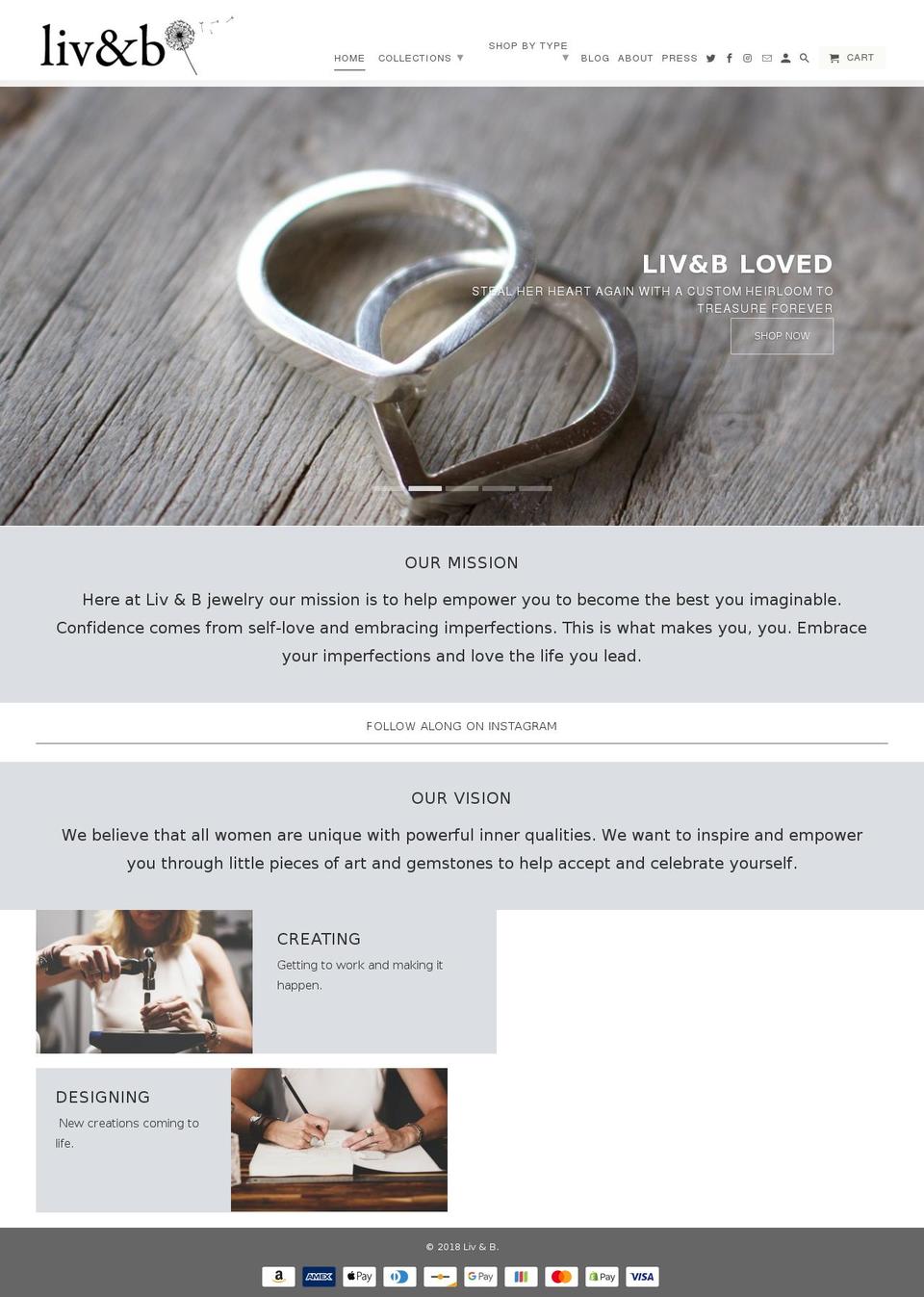 livandb.com shopify website screenshot