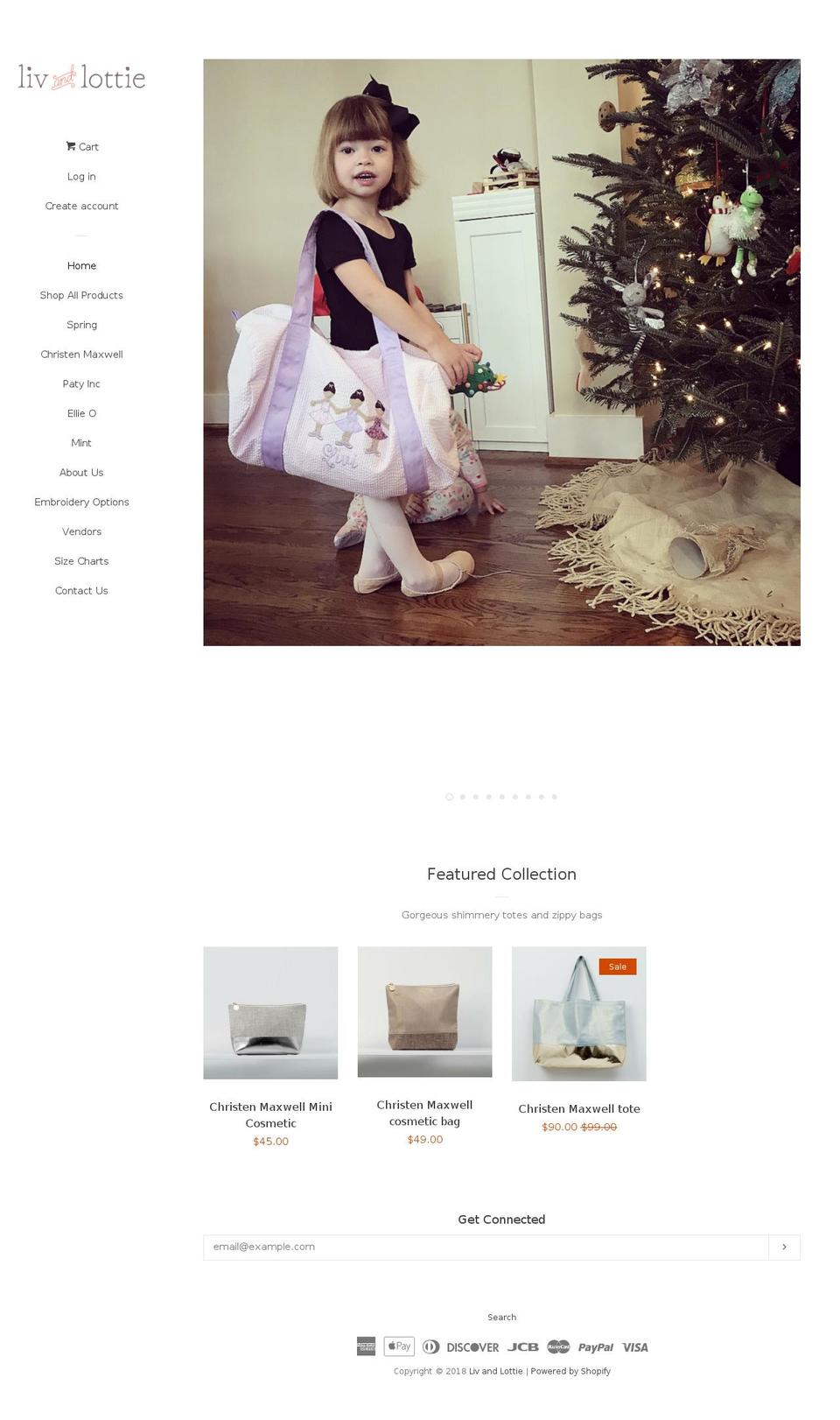 livandlottieclothing.com — Shopify storefront screenshot