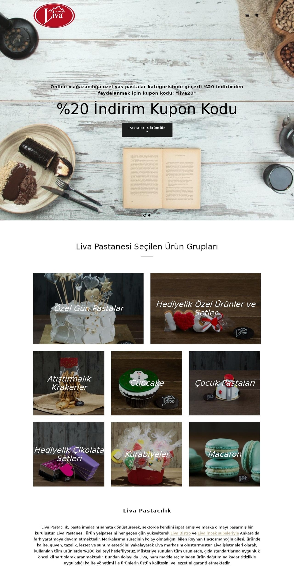 livapastacilik.com shopify website screenshot