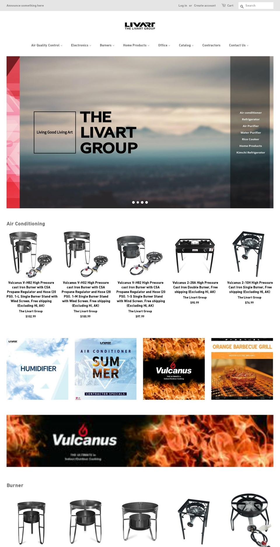 livartgroup.com — Shopify storefront screenshot