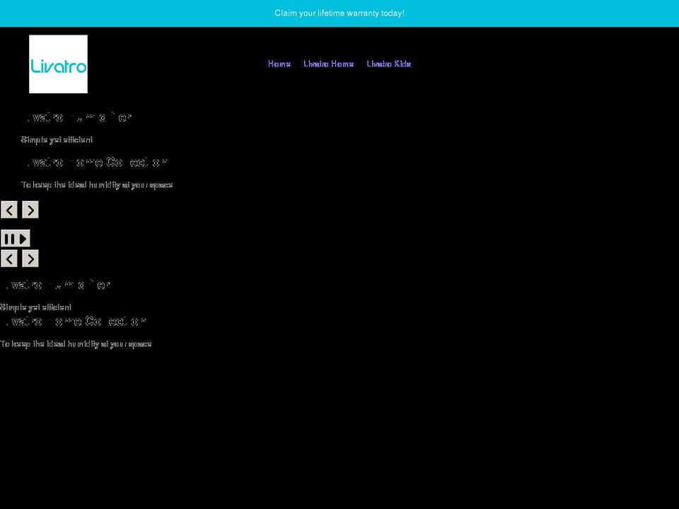 livatro.com shopify website screenshot