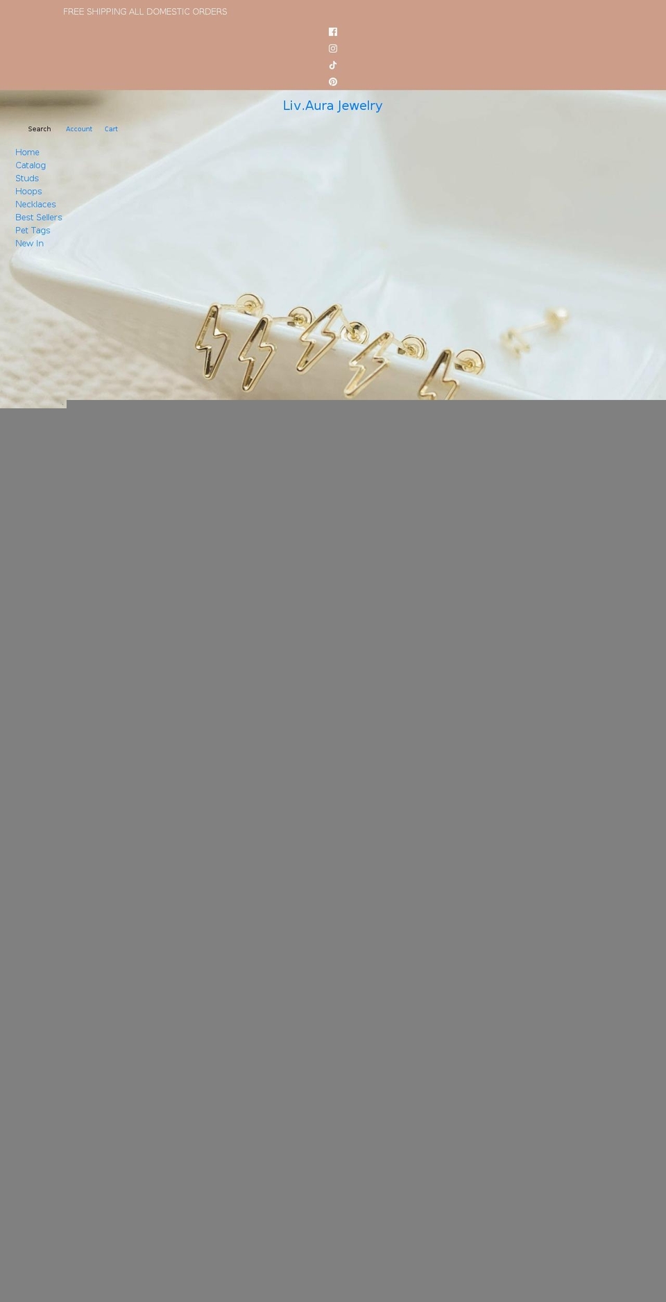 livaurajewelry.com shopify website screenshot