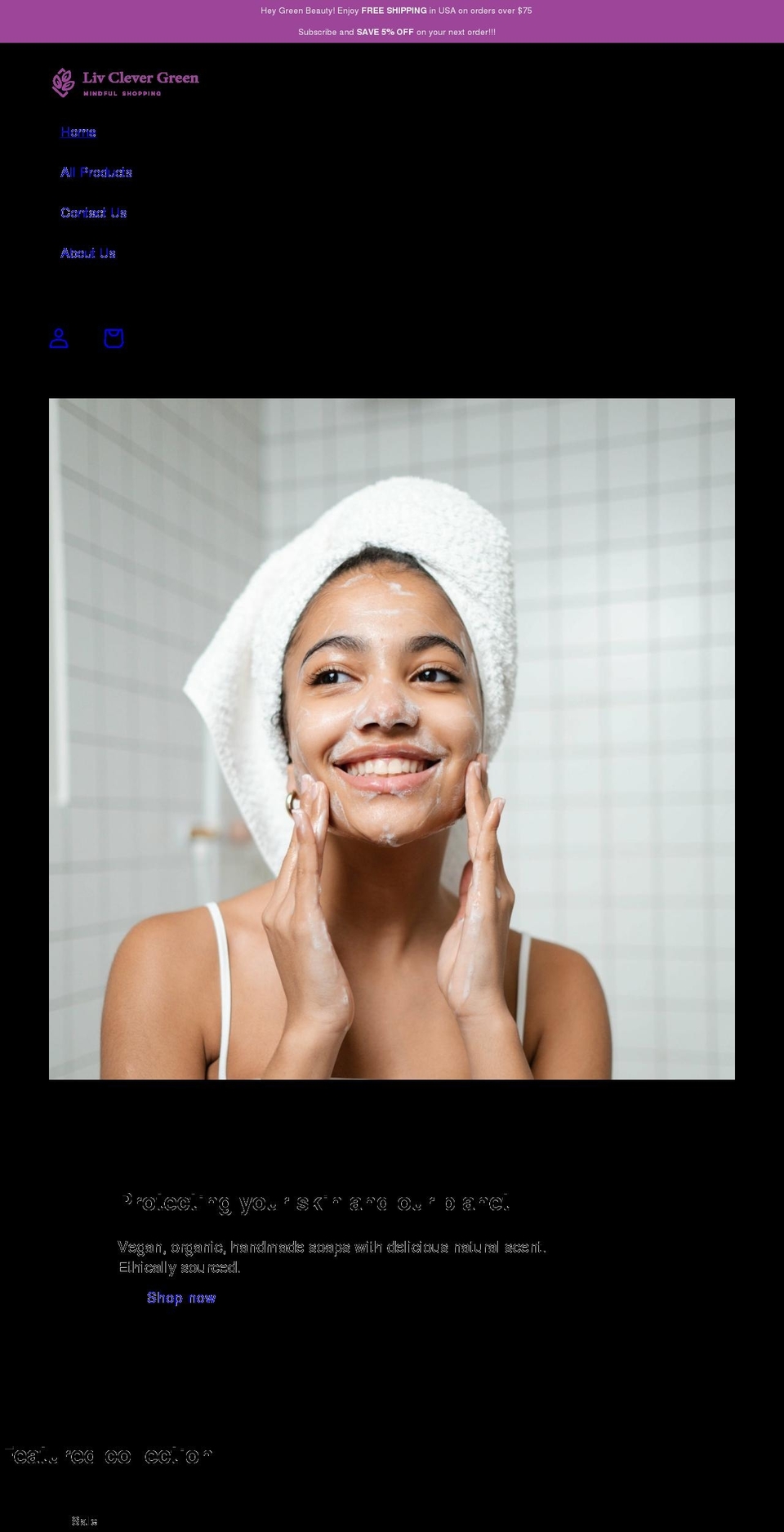 livclevergreen.com shopify website screenshot