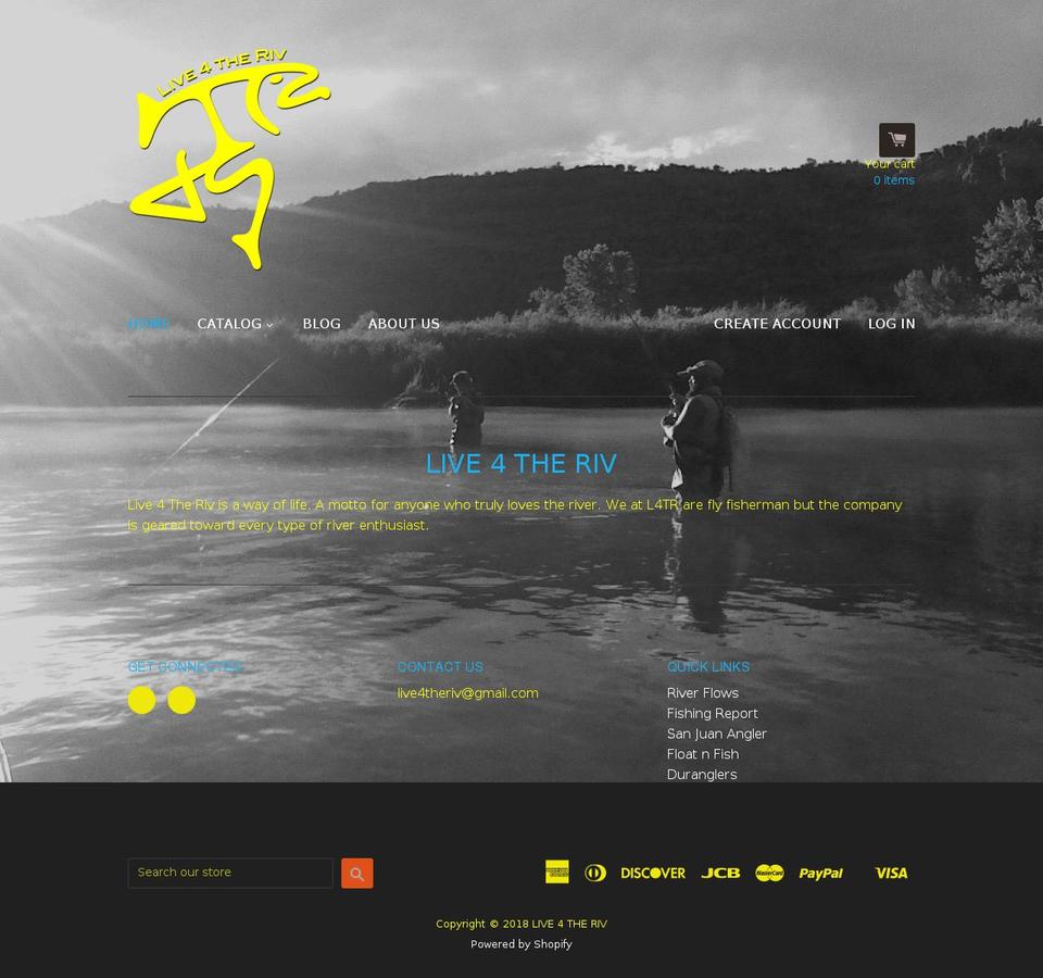 live4theriv.com shopify website screenshot
