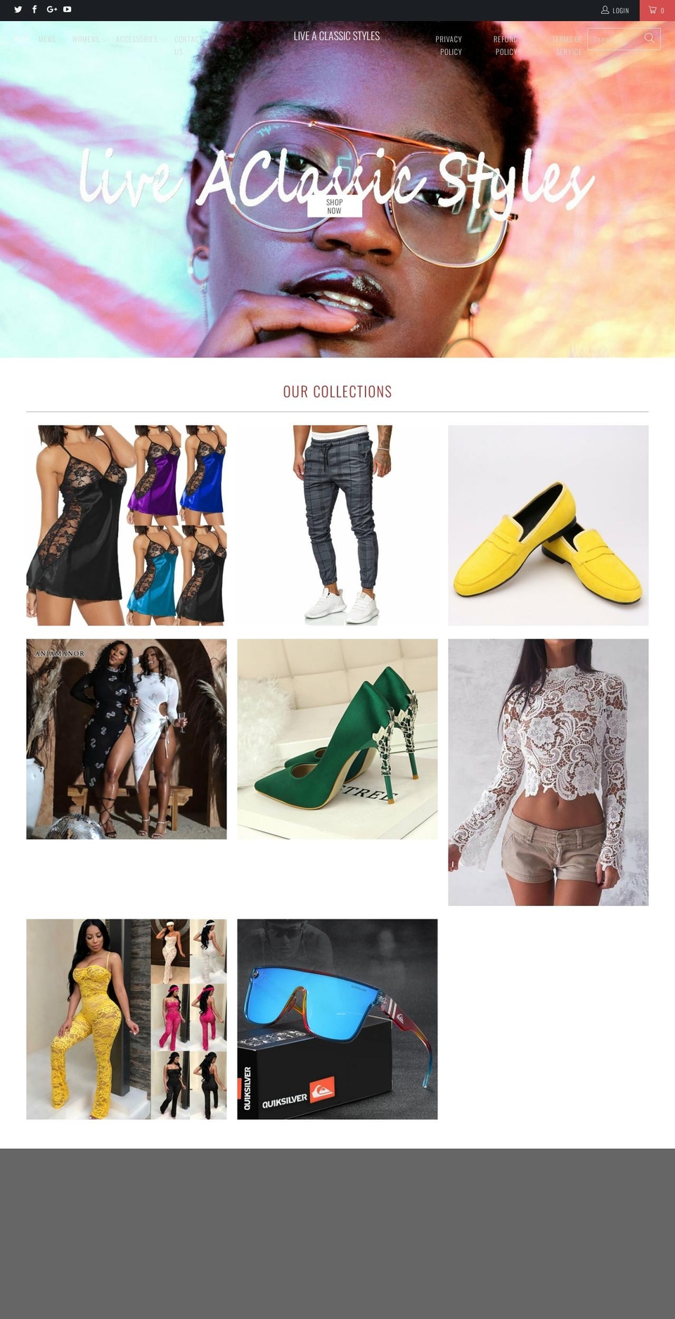 liveaclassicstyle.com shopify website screenshot