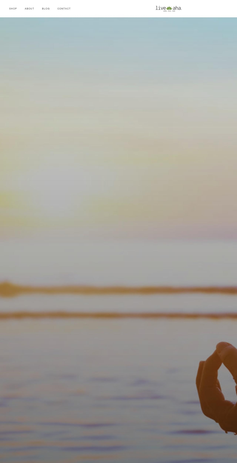 liveaha.com shopify website screenshot