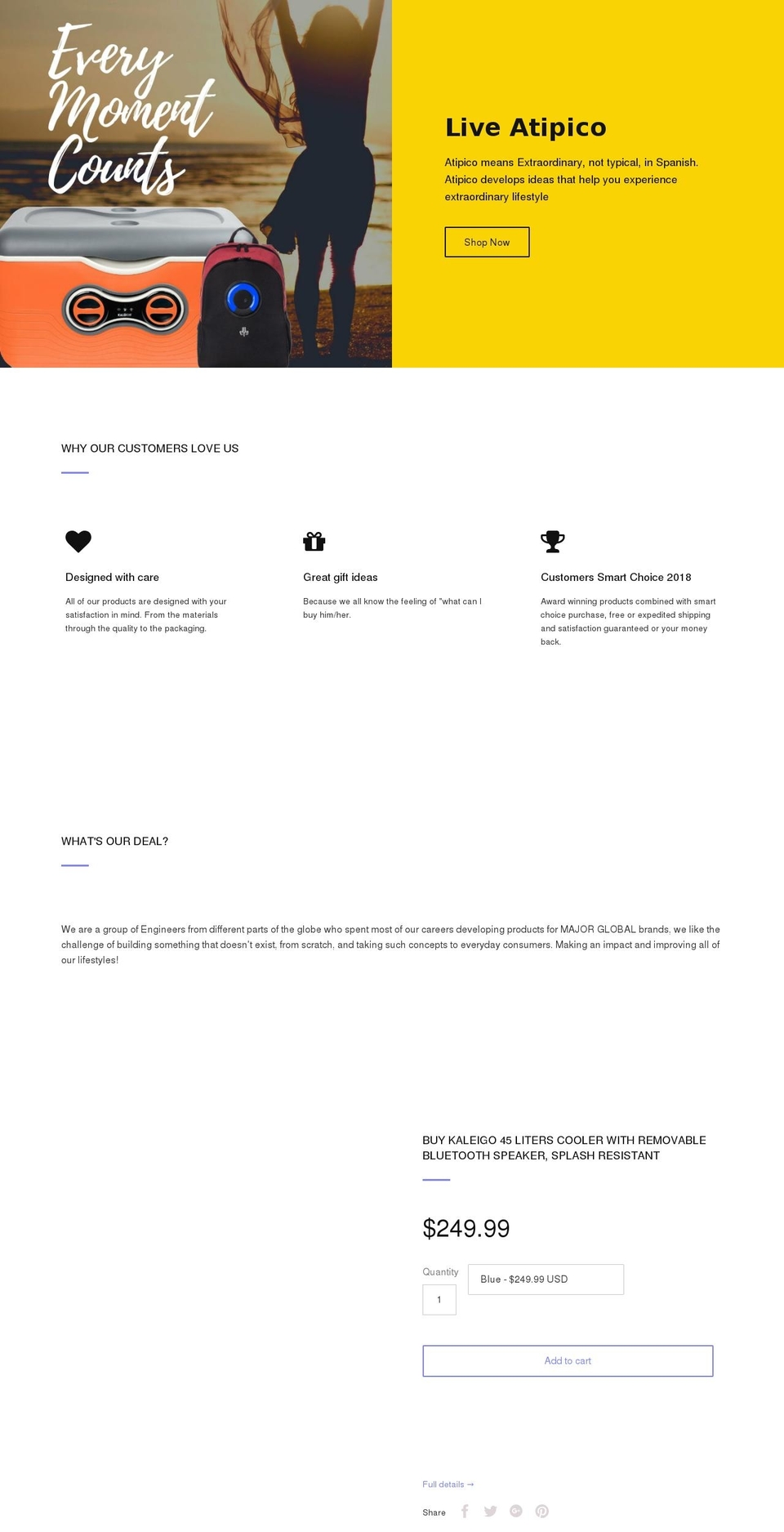 liveatipico.com shopify website screenshot