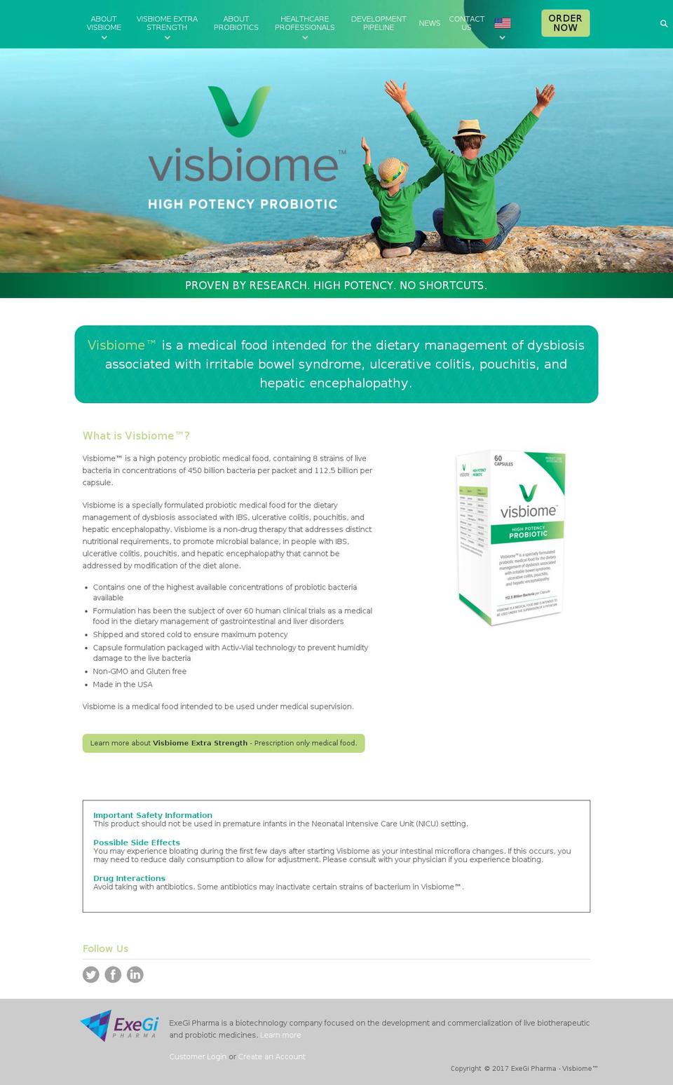 Visbiome (based on Launchpad-Star) Shopify theme site example livebiotherapeutic.com