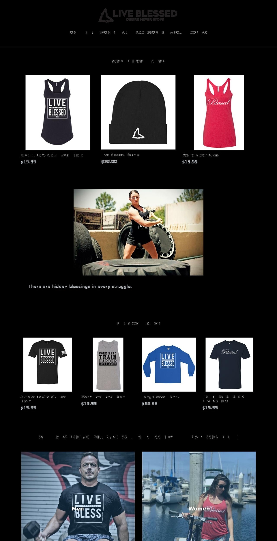 liveblessedlifestyle.com shopify website screenshot