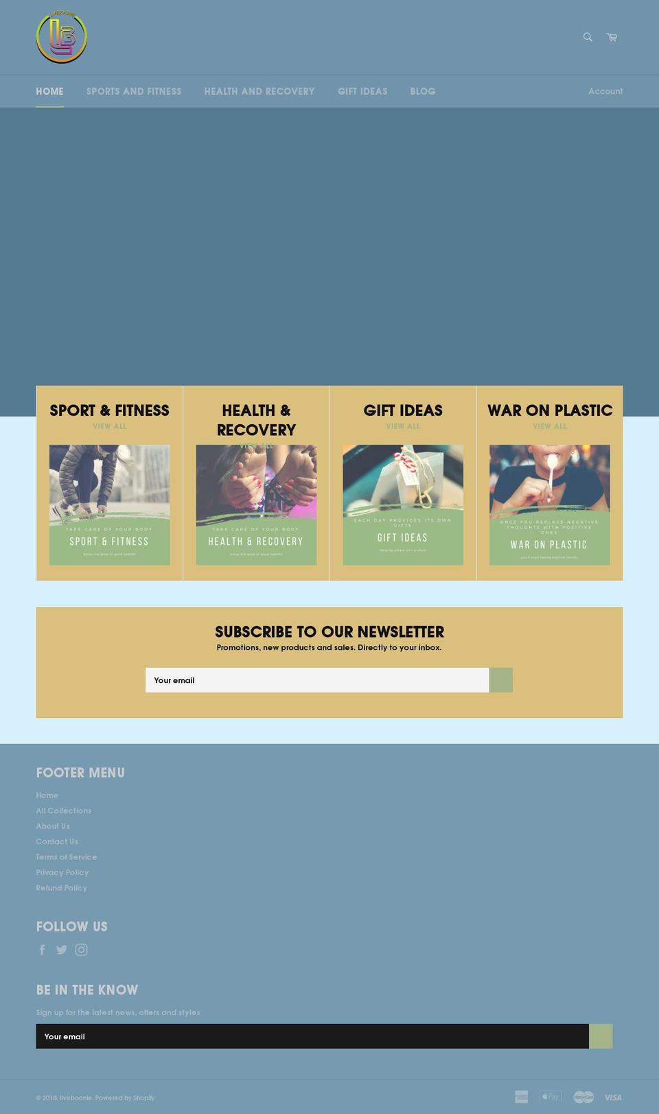 liveboonie.com — Shopify storefront screenshot