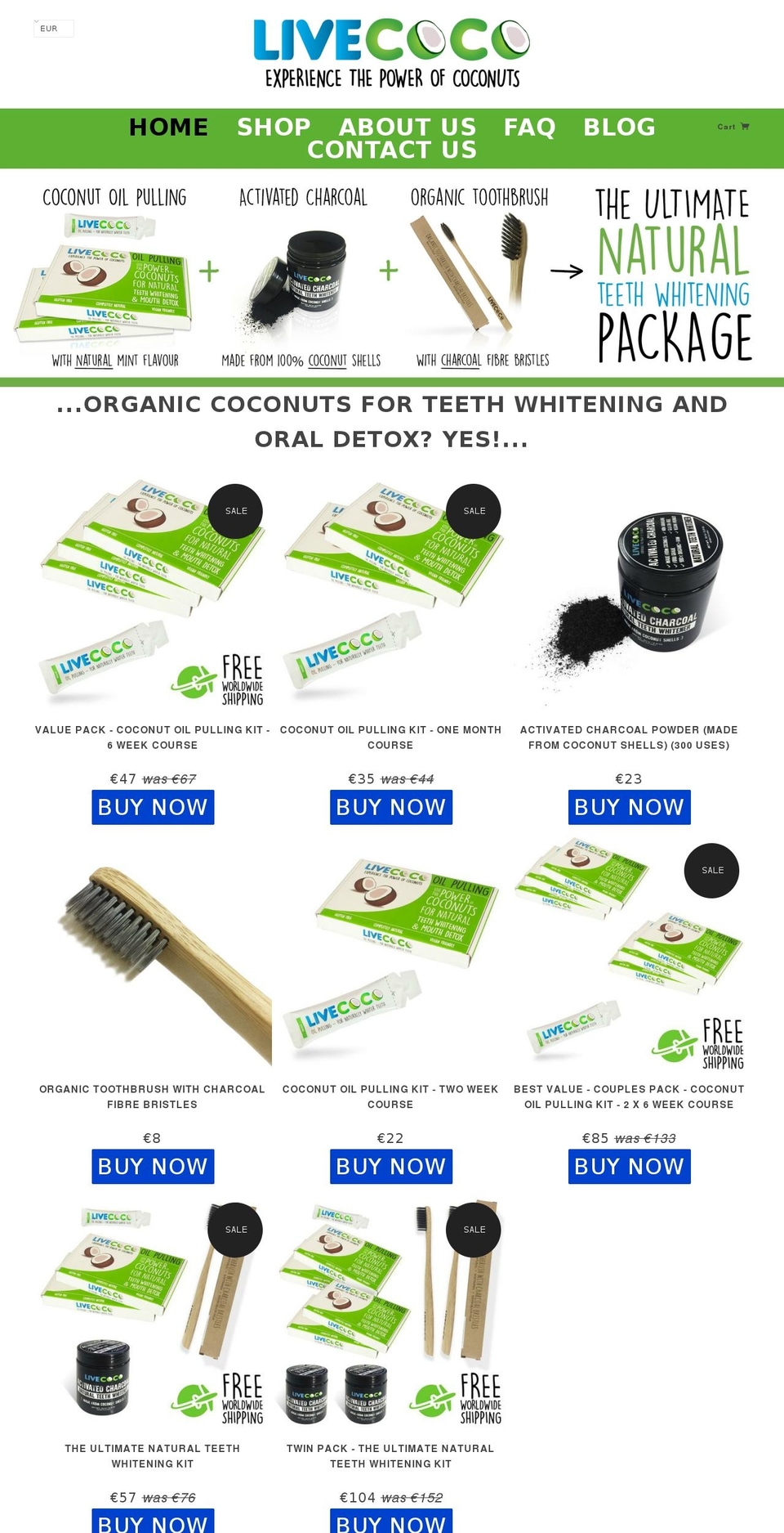 livecoco.com shopify website screenshot