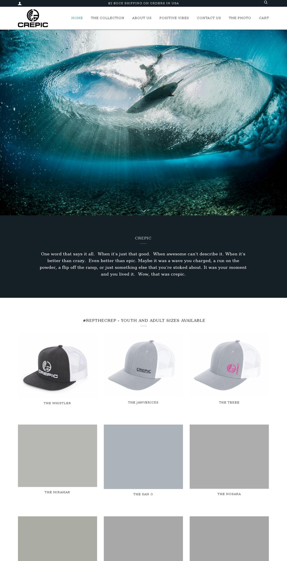 livecrepic.com — Shopify storefront screenshot