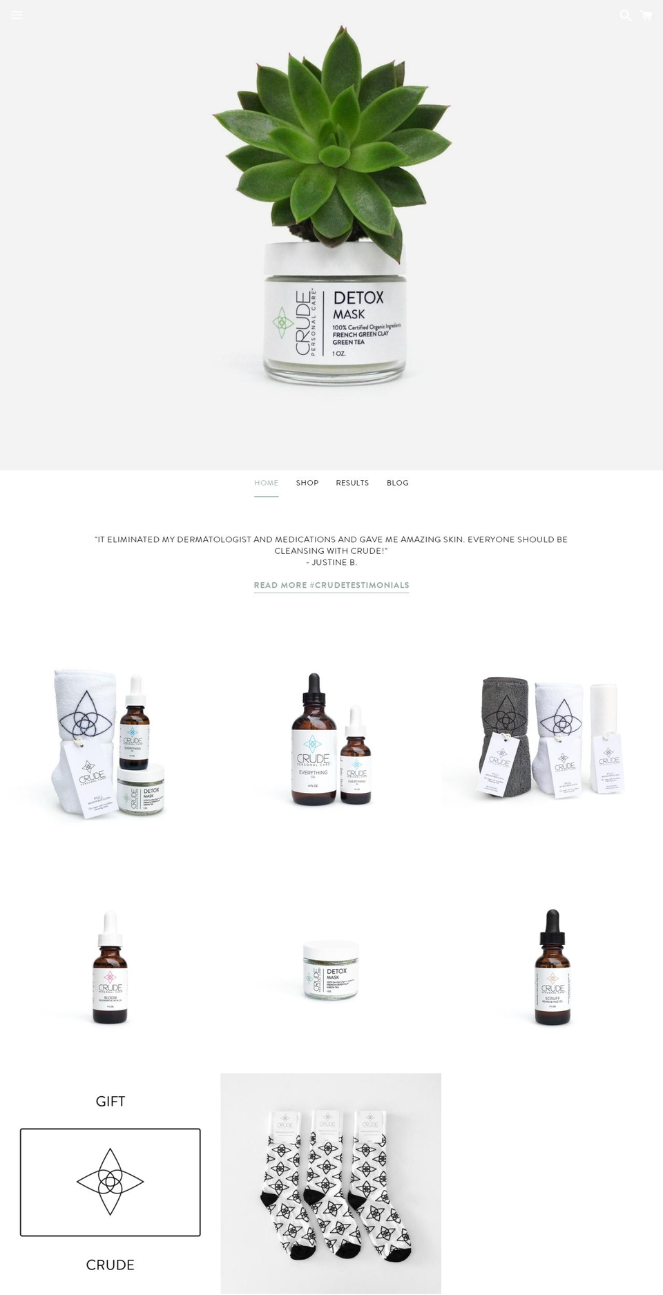 livecrude.com shopify website screenshot