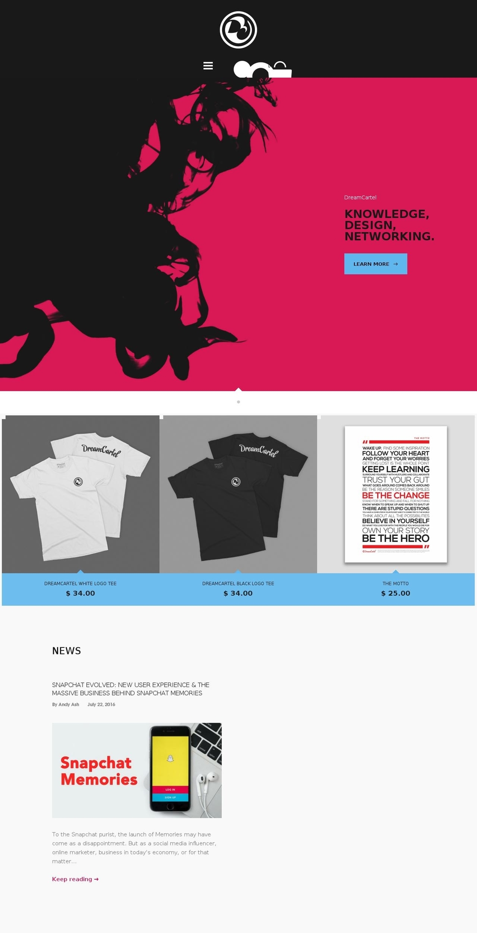 livedreamcartel.com shopify website screenshot