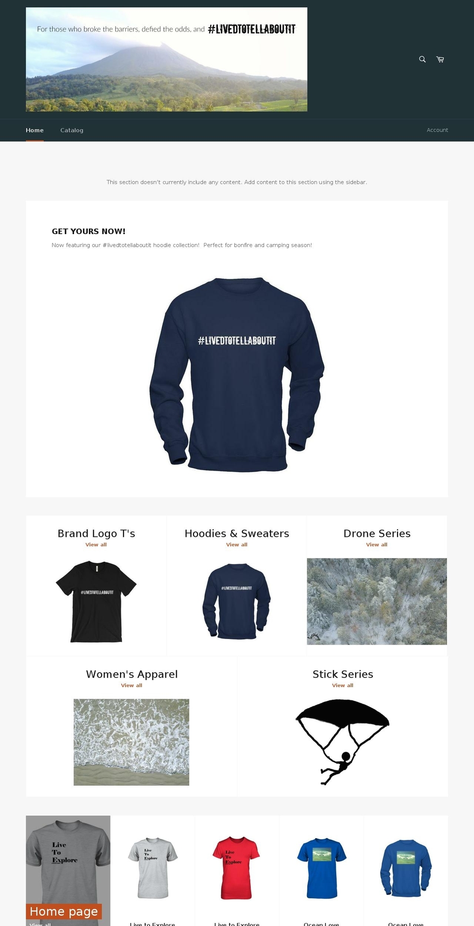 livedtotellaboutit.com shopify website screenshot