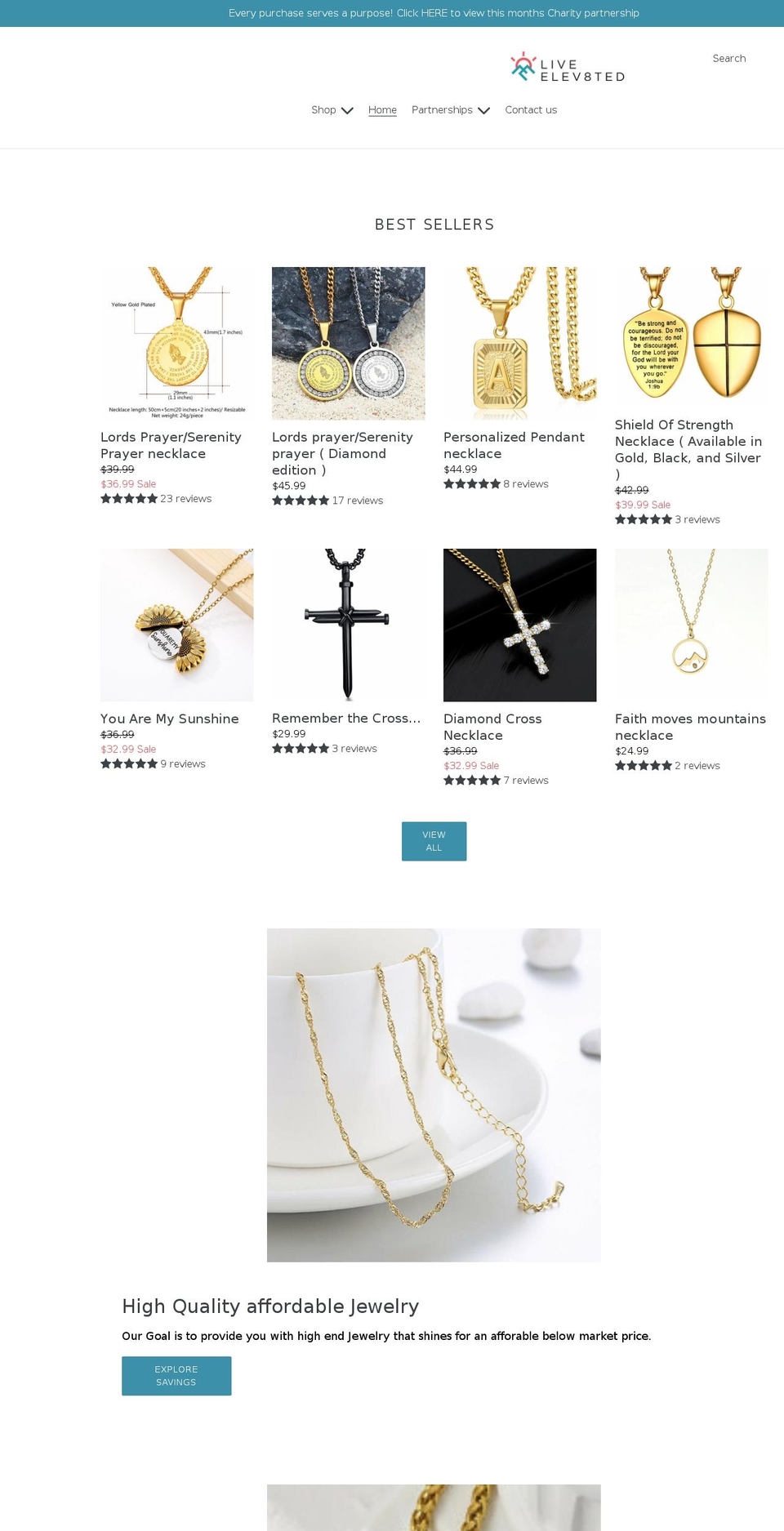liveelev8ted.com shopify website screenshot