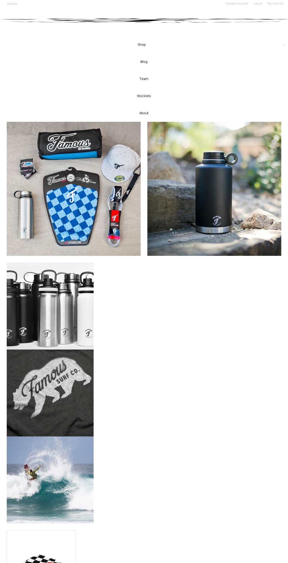 livefamous.com shopify website screenshot