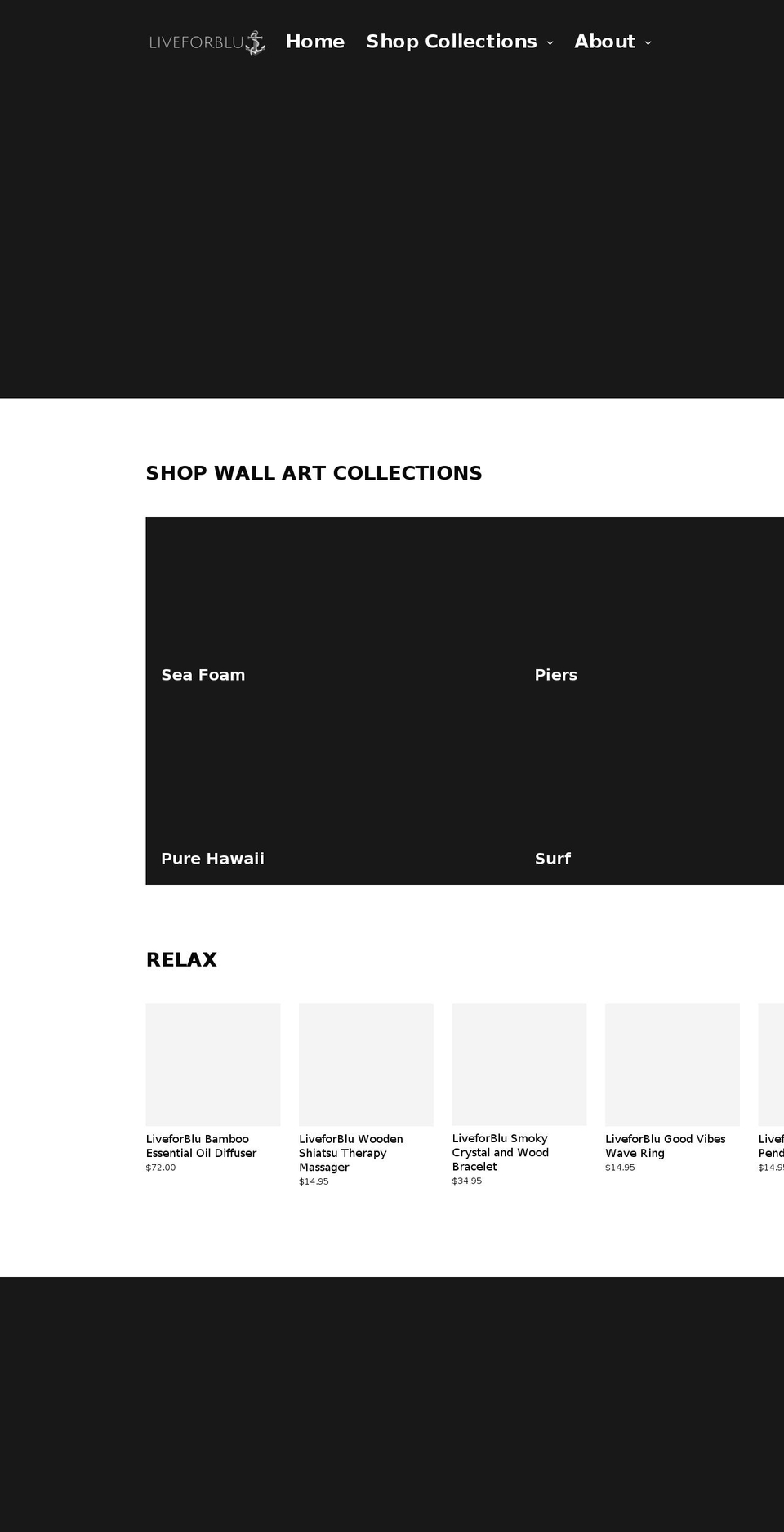 liveforblu.com shopify website screenshot