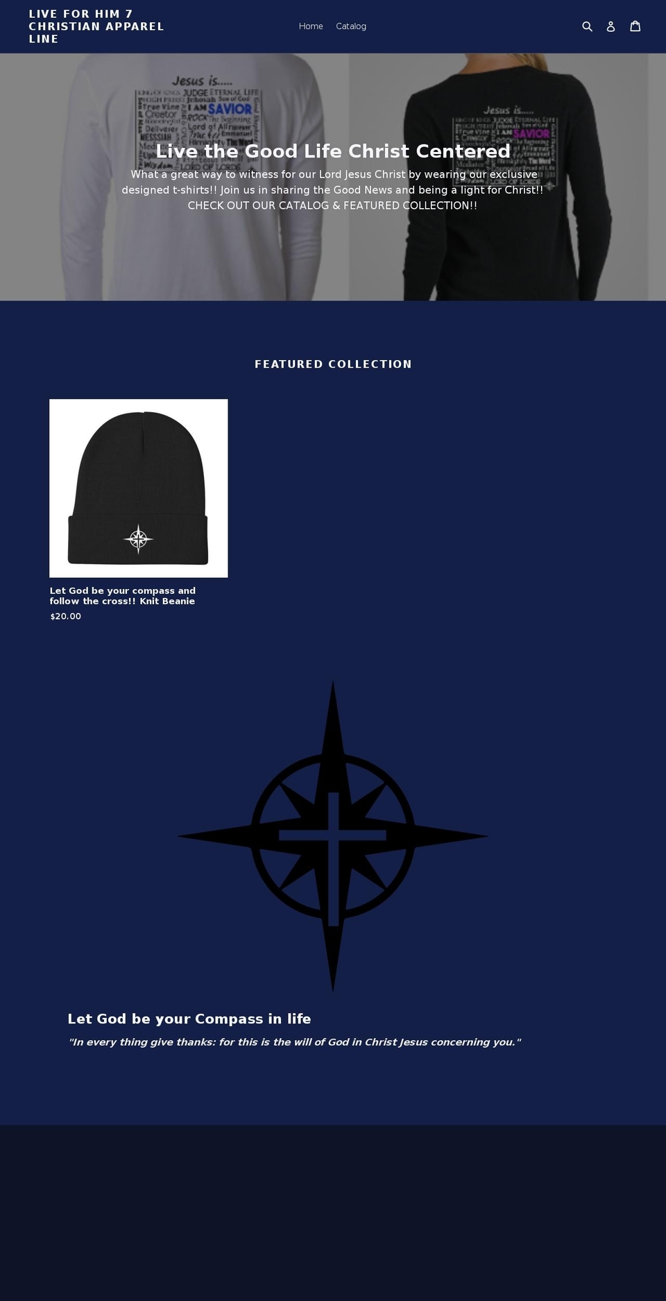 liveforhim7.com shopify website screenshot