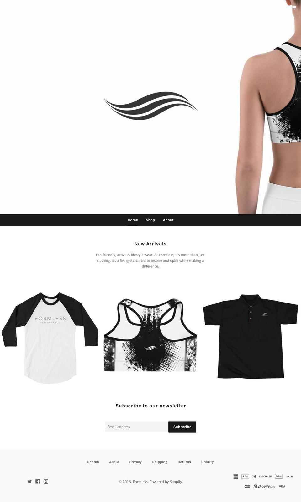 liveformless.com — Shopify storefront screenshot