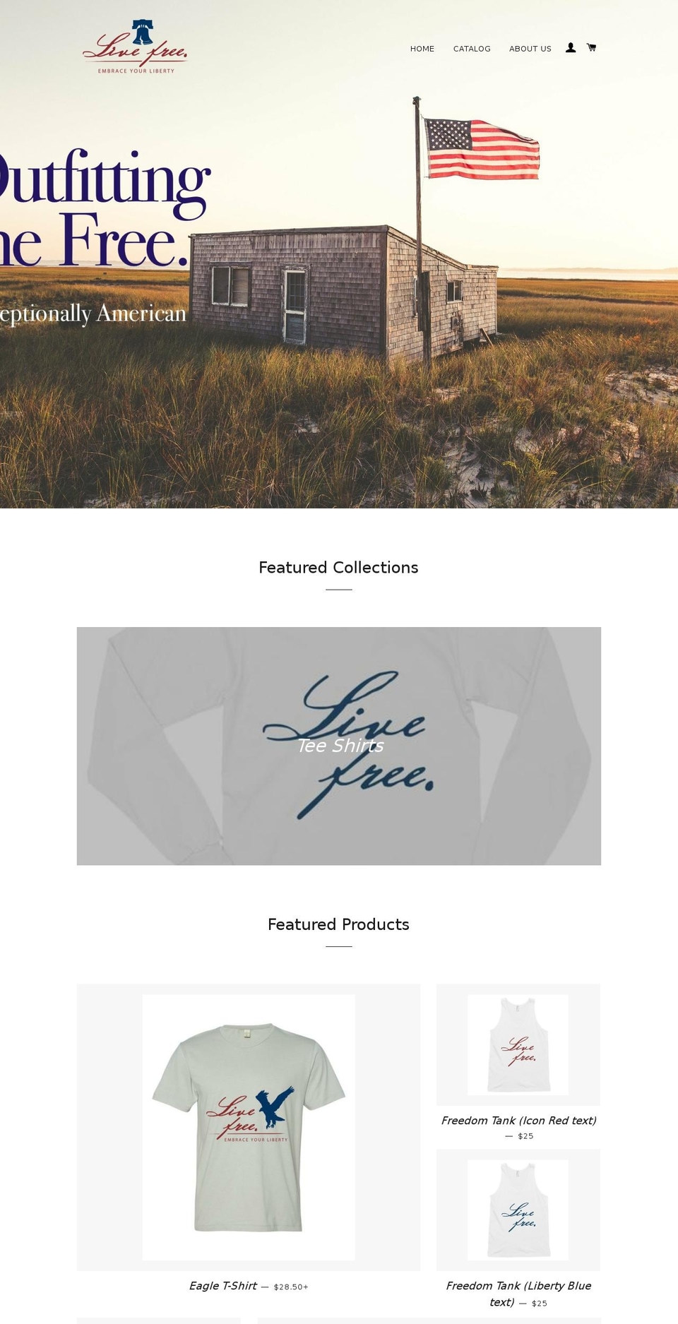 livefreecompany.com shopify website screenshot