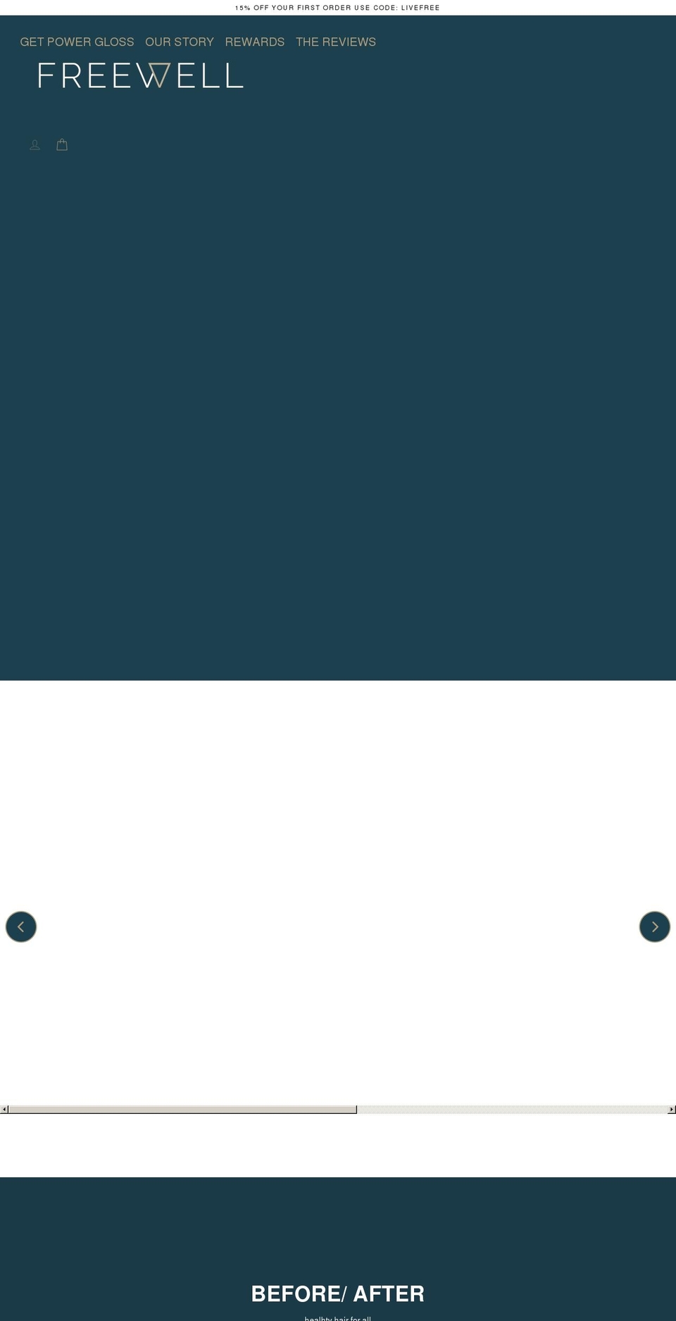 livefreewell.com shopify website screenshot