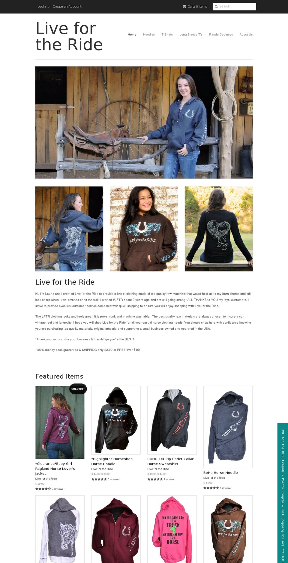 liveftride.com shopify website screenshot