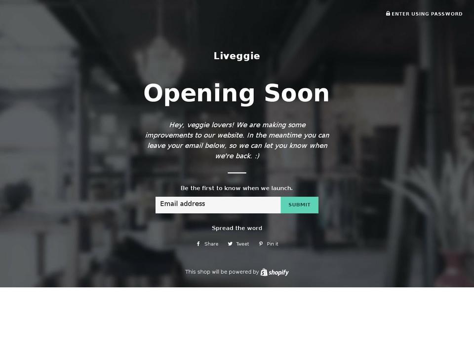 liveggie.com — Shopify storefront screenshot