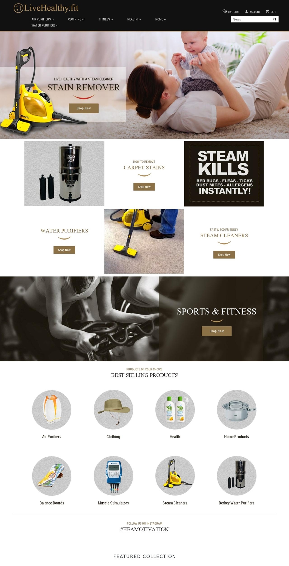 livehealthy.fit shopify website screenshot