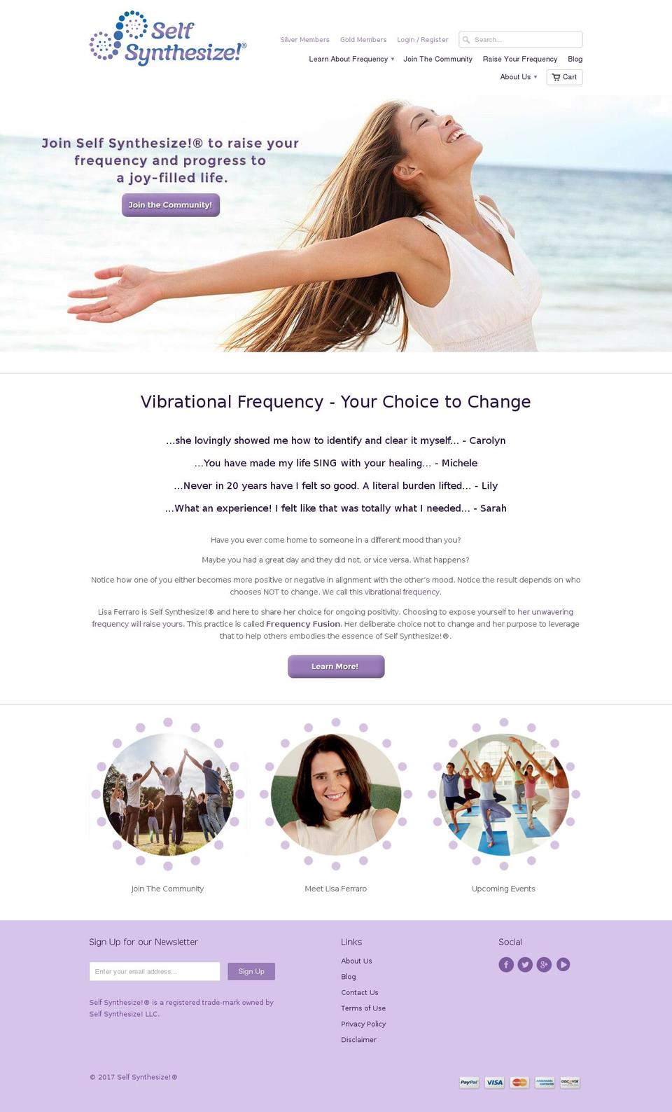 Self Synthesize! Current Theme Shopify theme site example livehighfrequency.info