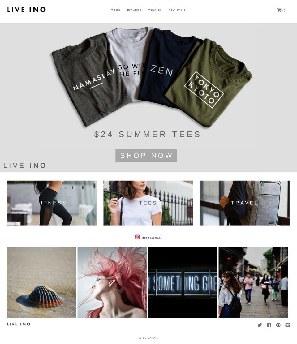 liveino.com — Shopify storefront screenshot