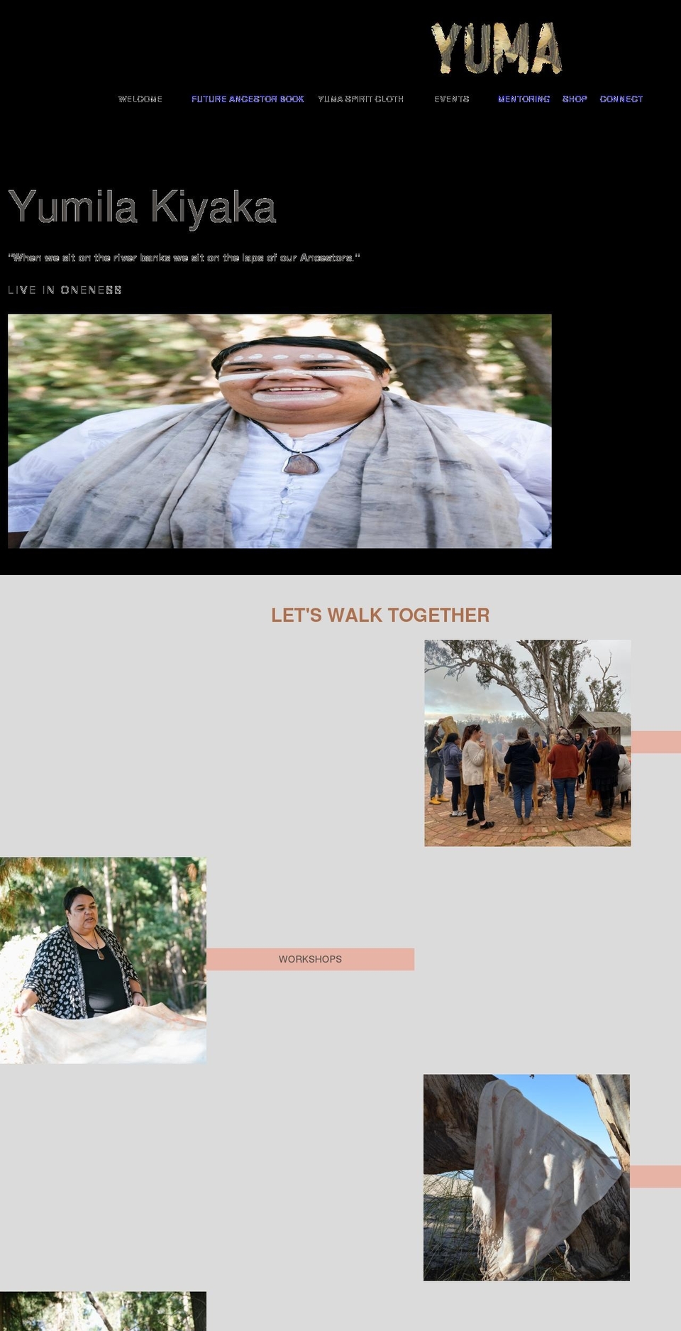 liveinoneness.com.au shopify website screenshot
