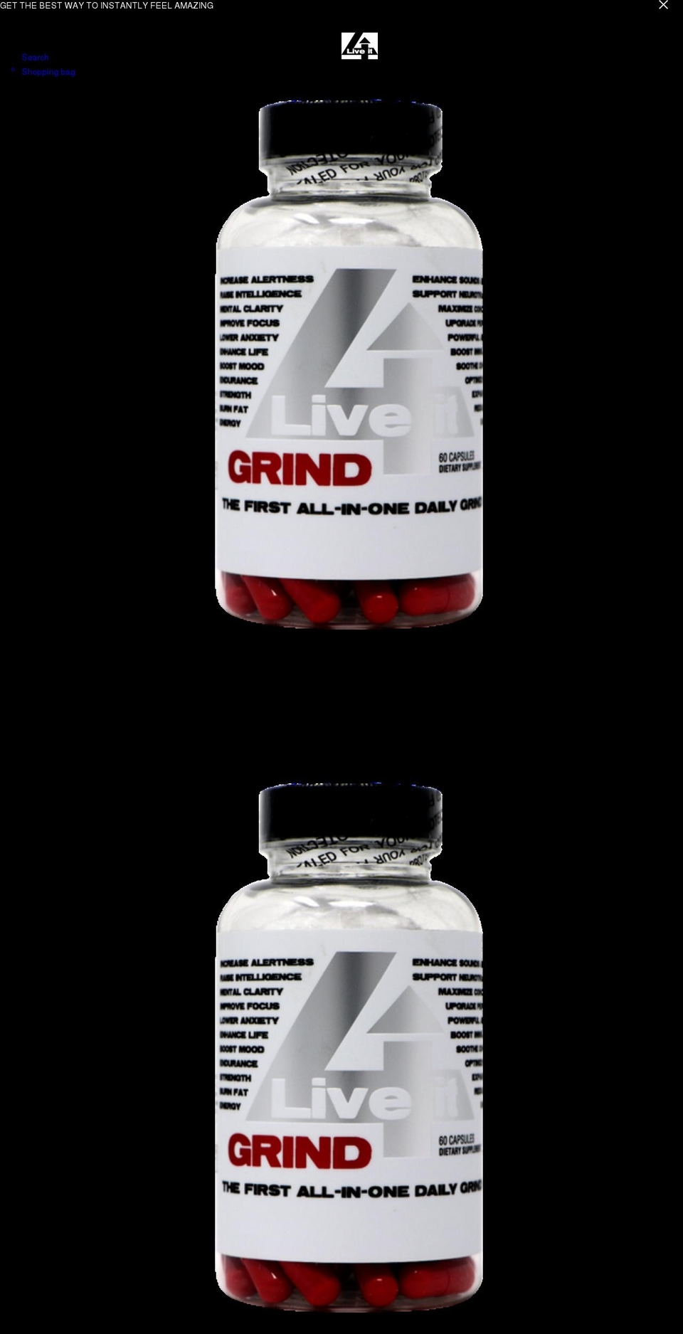 liveitgrind.com shopify website screenshot