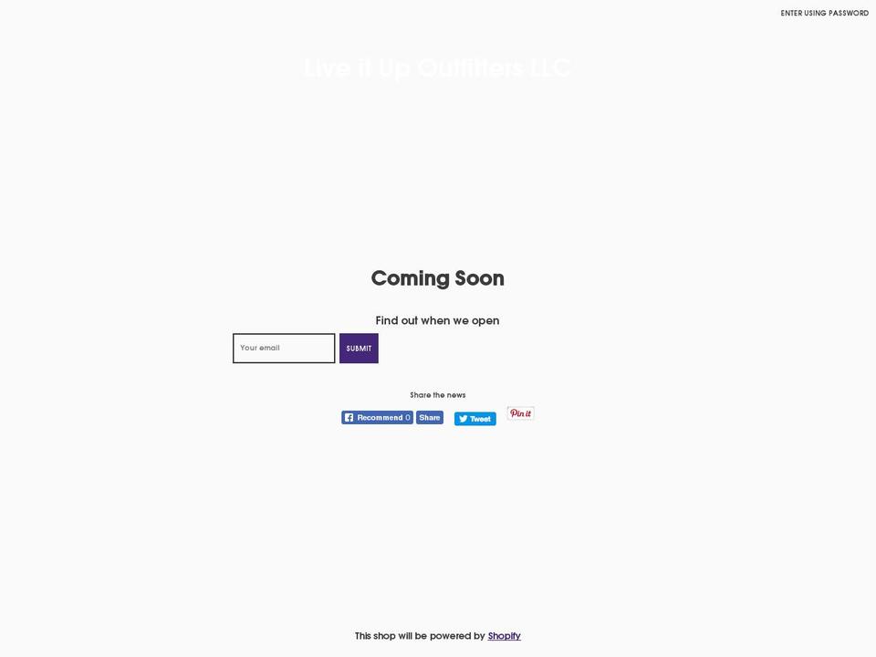 liveitupco.com — Shopify storefront screenshot